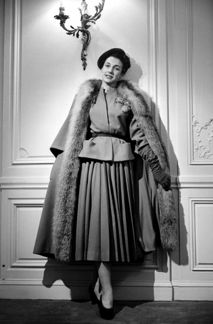 Plissê no New Look da Dior, nos anos 1950