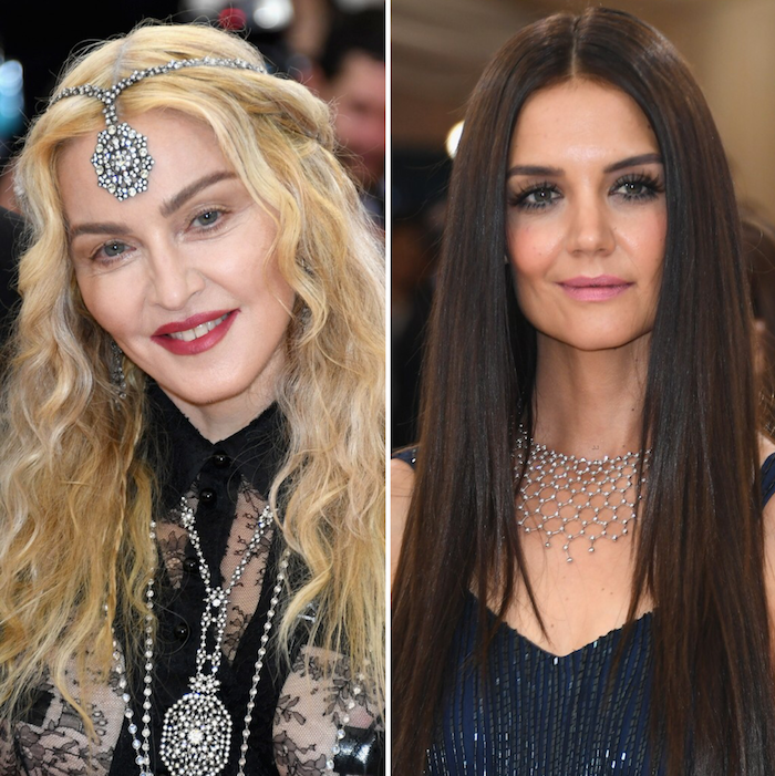 Liso ou ondulado? Madonna e Katie Holmes foram as cabeludas da noite